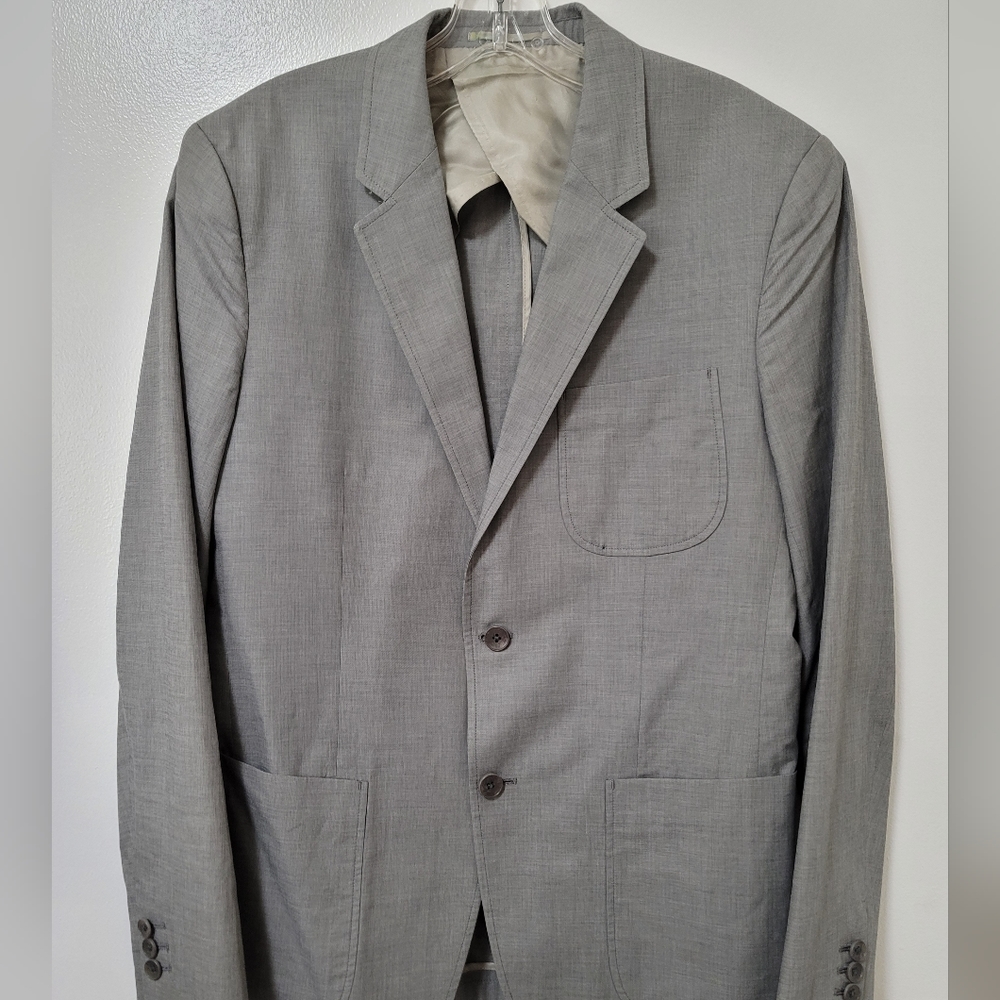 Theory Mens Size 40R Jacket Gray Webster TP Williston Two Button Sport Cotton